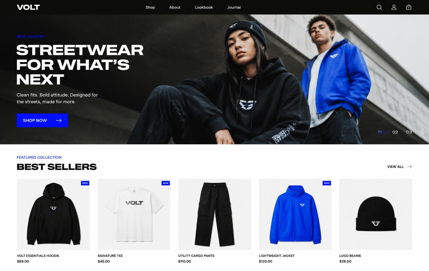 Volt website homepage